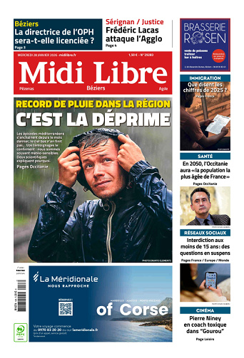 Midi Libre (14 Éditions) Du Mercredi 28 Janvier 2026