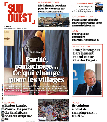 Sud Ouest (2 Éditions) Du Jeudi 29 Janvier 2026