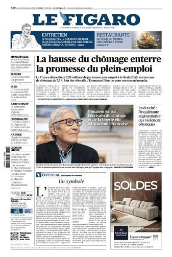 Le Figaro du Vendredi 30 Janvier 2026