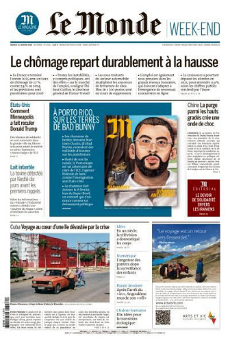 Le Monde du Samedi 31 Janvier 2026
