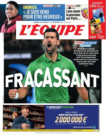 L’equipe du Samedi 31 Janvier 2026