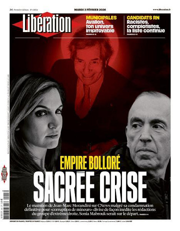 Libération du Mardi 3 Février 2026