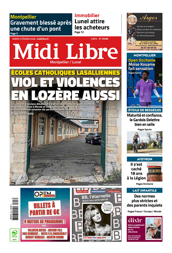 Midi Libre (14 Éditions) Du Mardi 3 Février 2026
