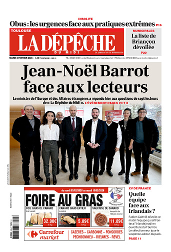La Dépêche du Midi (16 Éditions) Du Mardi 3 Février 2026