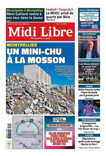 Midi Libre (14 Éditions) Du Jeudi 5 Février 2026