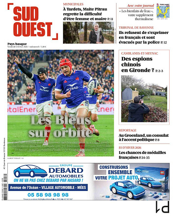Sud Ouest (2 Éditions) Du Vendredi 6 Février 2026