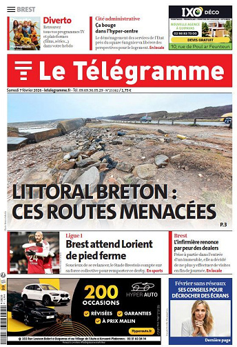 Le Télégramme (3 éditions) - 7 Février 2026