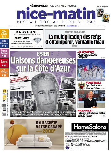 Pack Journaux Groupe Nice-Matin (3 éditions) - 7 Février 2026