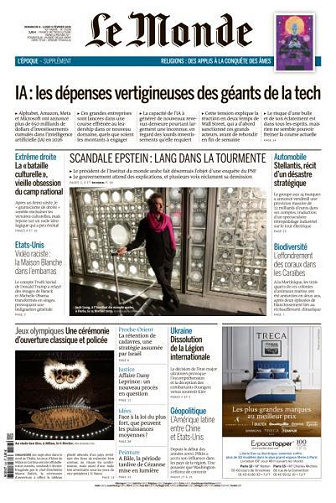 Le Monde du Dimanche 8 et Lundi 9 Février 2026