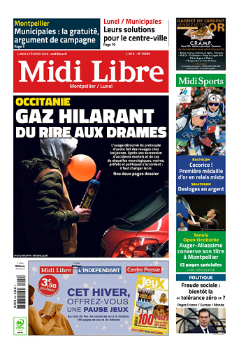 Midi Libre (14 Éditions) Du Lundi 9 Février 2026
