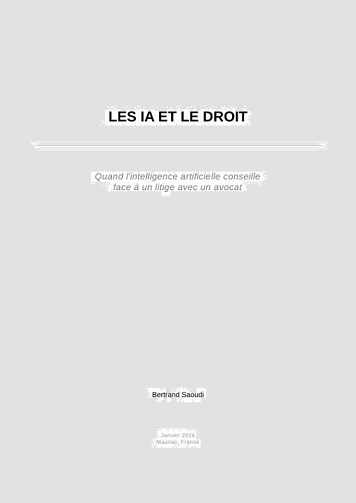 Les IA et le droit - Bertrand - Saoudi - 2026