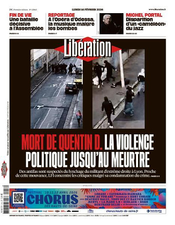 Libération du Lundi 16 Février 2026