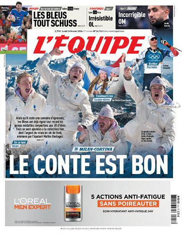 L’equipe du Lundi 16 Février 2026