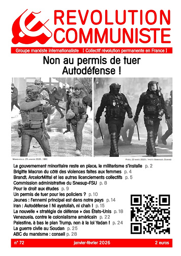Révolution Communiste N°72 - janvier-février 2026