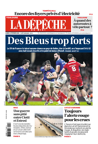 La Dépêche du Midi (16 Éditions) Du Lundi 16 Février 2026