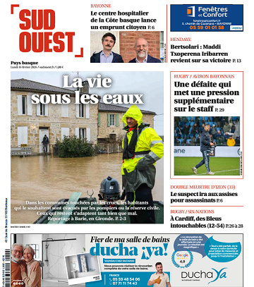 Sud Ouest (2 Éditions) Du Lundi 16 Février 2026