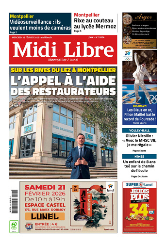 Midi Libre (14 Éditions) Du Mercredi 18 Février 2026