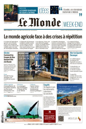 Le Monde du Samedi 21 Février 2026