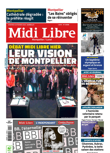 Midi Libre (14 Éditions) Du Vendredi 20 Février 2026