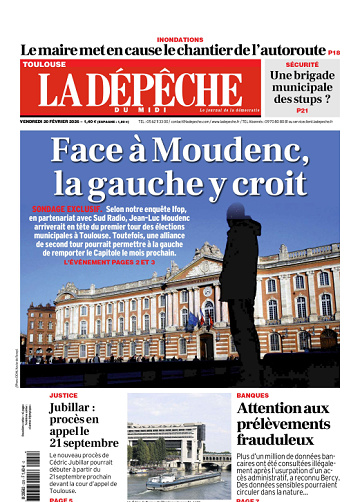 La Dépêche du Midi (16 Éditions) Du Vendredi 20 Février 2026