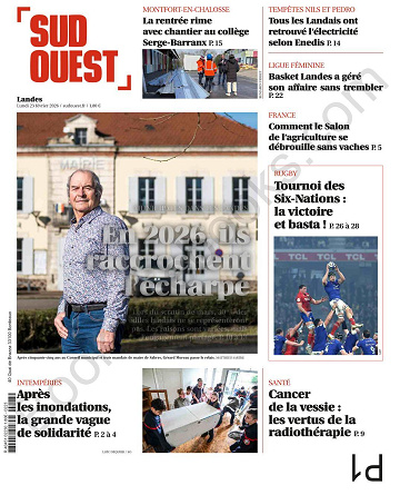 Sud Ouest (2 Éditions) Du Lundi 23 Février 2026