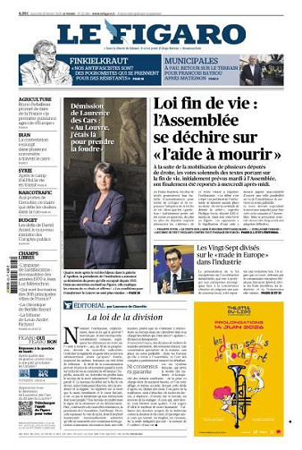 Le Figaro du Mercredi 25 Février 2026