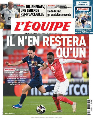 L’equipe du Mercredi 25 Février 2026