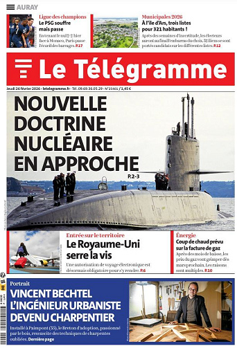 Le Télégramme (toutes les éditions) - 26 Février 2026