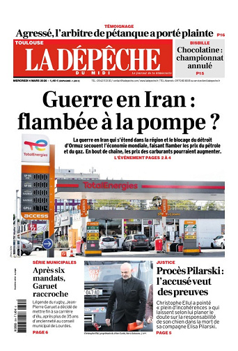 La Dépêche du Midi (16 Éditions) Du Mercredi 4 Mars 2026