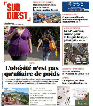 Sud Ouest (2 Éditions) Du Mercredi 4 Mars 2026