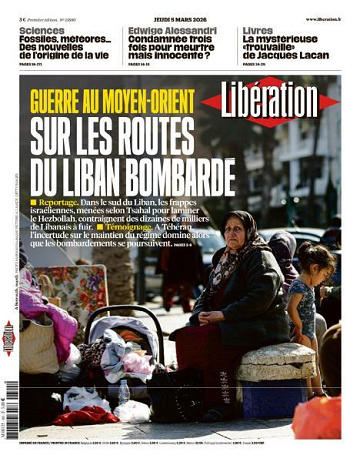 Libération du Jeudi 5 Mars 2026