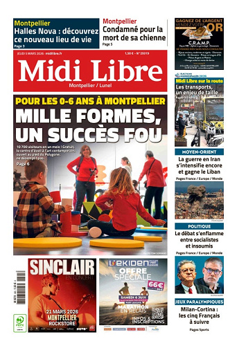Midi Libre (7 Éditions) Du Jeudi 5 Mars 2026
