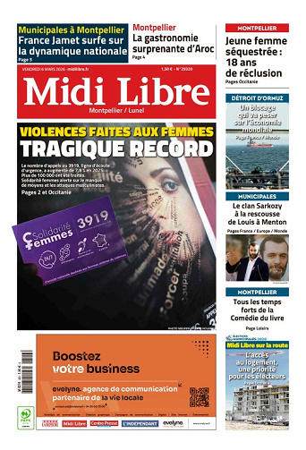 Midi Libre (14 Éditions) Du Vendredi 6 Mars 2026