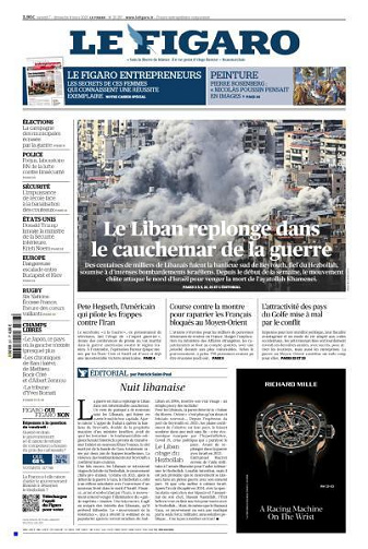 Le Figaro du Samedi 7 et Dimanche 8 Mars 2026