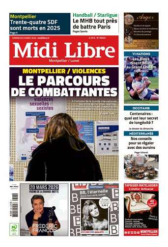 Midi Libre (14 Éditions) Du Dimanche 8 Mars 2026