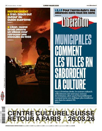 Libération du Lundi 9 Mars 2026