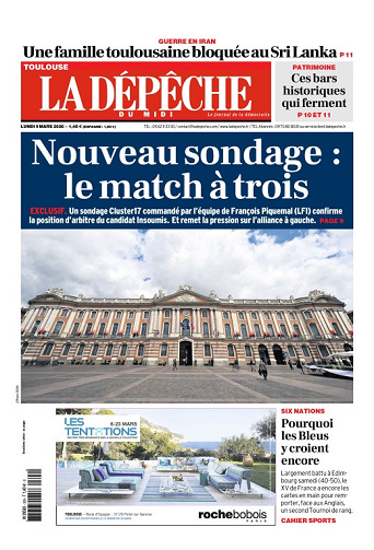 La Dépêche du Midi (16 Éditions) Du Lundi 9 Mars 2026