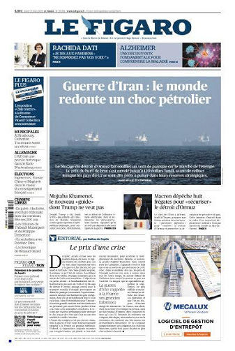 Le Figaro du Mardi 10 Mars 2026
