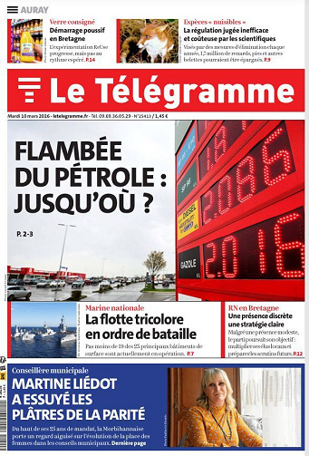 Le Télégramme (toutes les éditions) - Mardi 10 Mars 2026