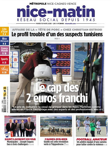 Pack Journaux Groupe Nice-Matin (3 éditions) - 10 Mars 2026