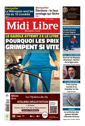 Midi Libre (14 Éditions) Du Mardi 10 Mars 2026