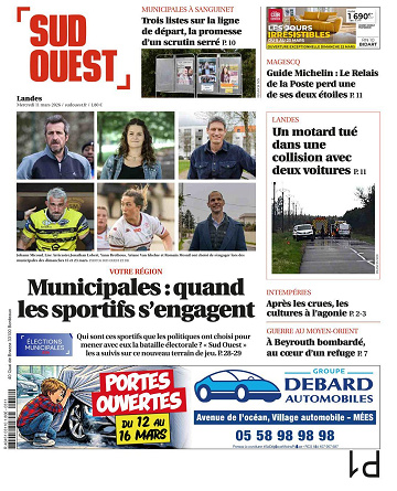 Sud Ouest (2 Éditions) Du Mercredi 11 Mars 2026