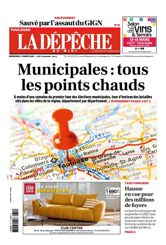 La Dépêche du Midi (14 Éditions) Du Mercredi 11 Mars 2026