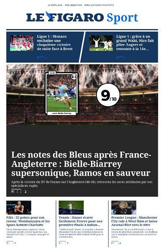 Le Figaro Sport - 15 Mars 2026