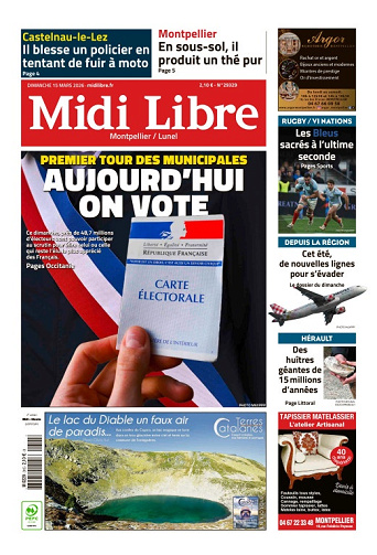 Midi Libre (14 Éditions) Du Dimanche 15 Mars 2026