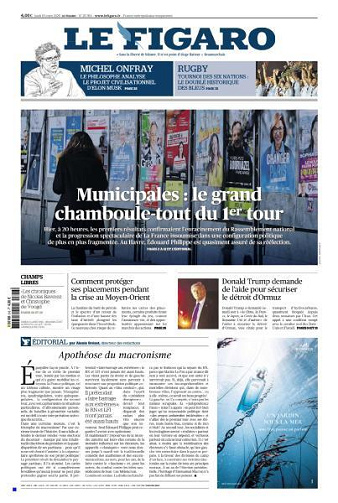 Le Figaro du Lundi 16 Mars 2026