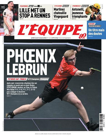 L’equipe du Lundi 16 Mars 2026