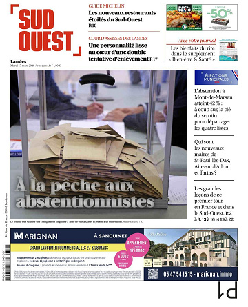 Sud Ouest (2 Éditions) Du Mardidi 17 Mars 2026