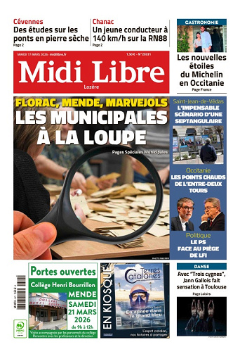 Midi Libre (14 Éditions) Du Mardi 17 Mars 2026