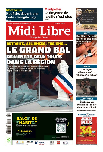 Midi Libre (14 Éditions) Du Mercredi 18 Mars 2026